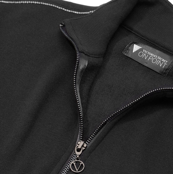 Cotton Fleece Mock-Neck Half-Zip - Picture 3 of 16